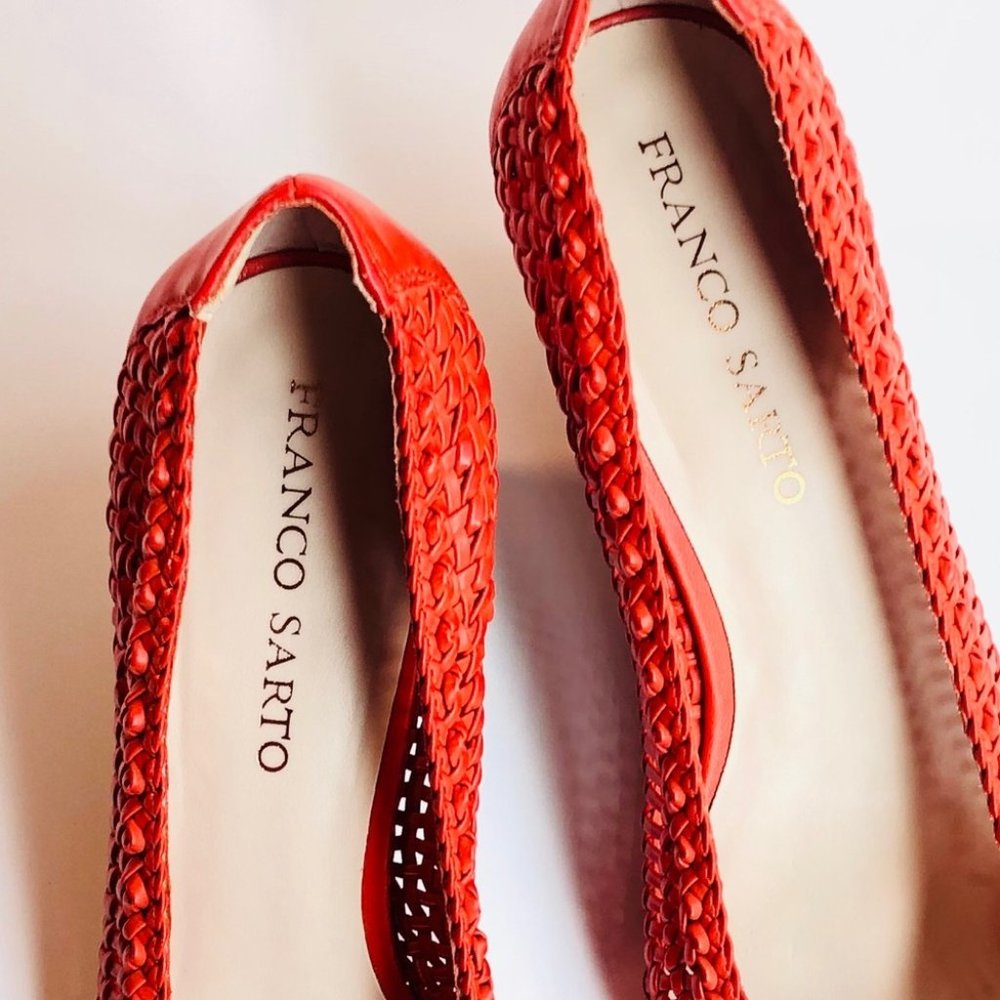 New Franco Sarto Wedge Crochet Slip On Shoes 10M - Picture 4 of 6